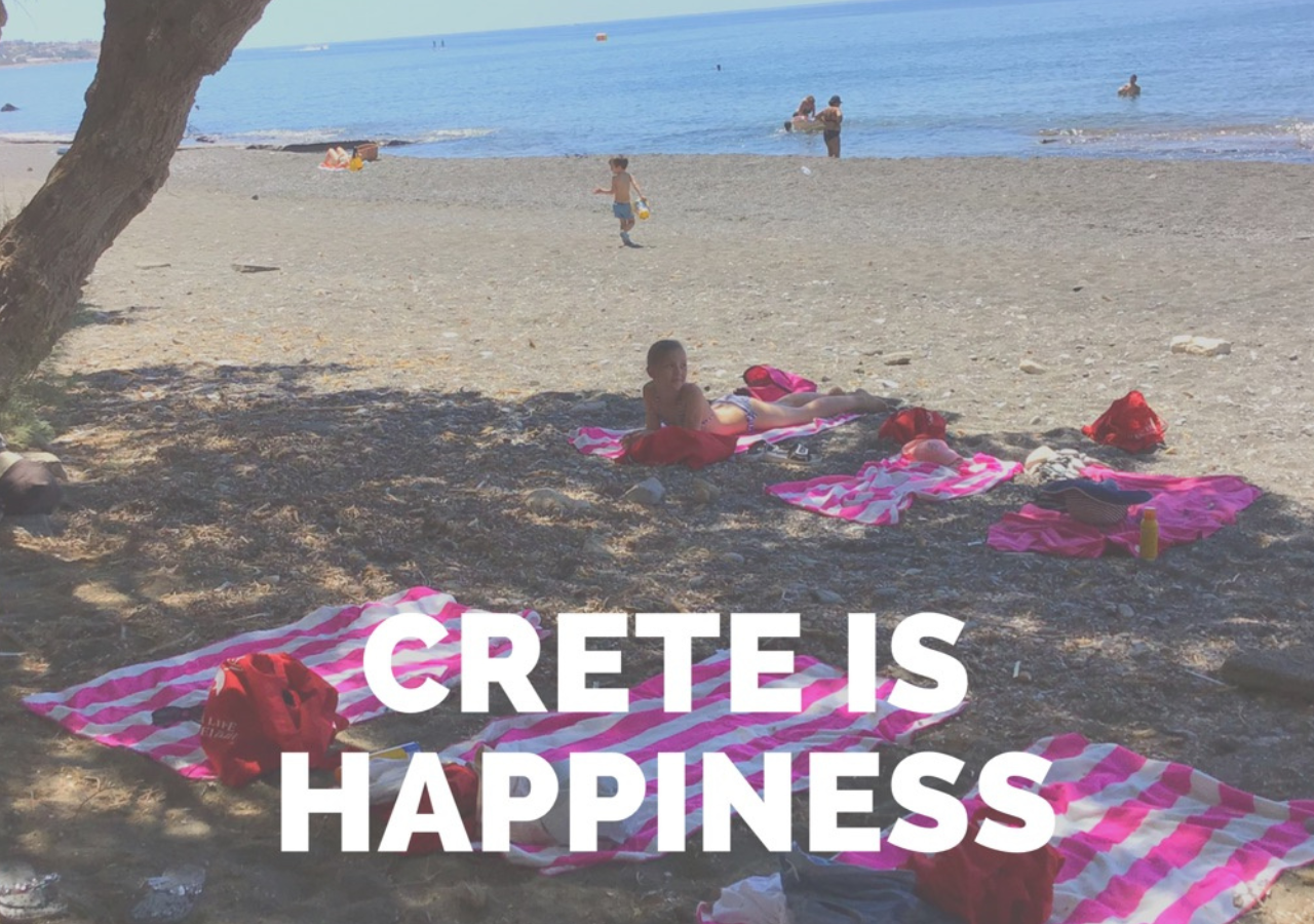 Children on a beach in Crete
