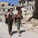 Girls Going To School In Aleppo, Syria